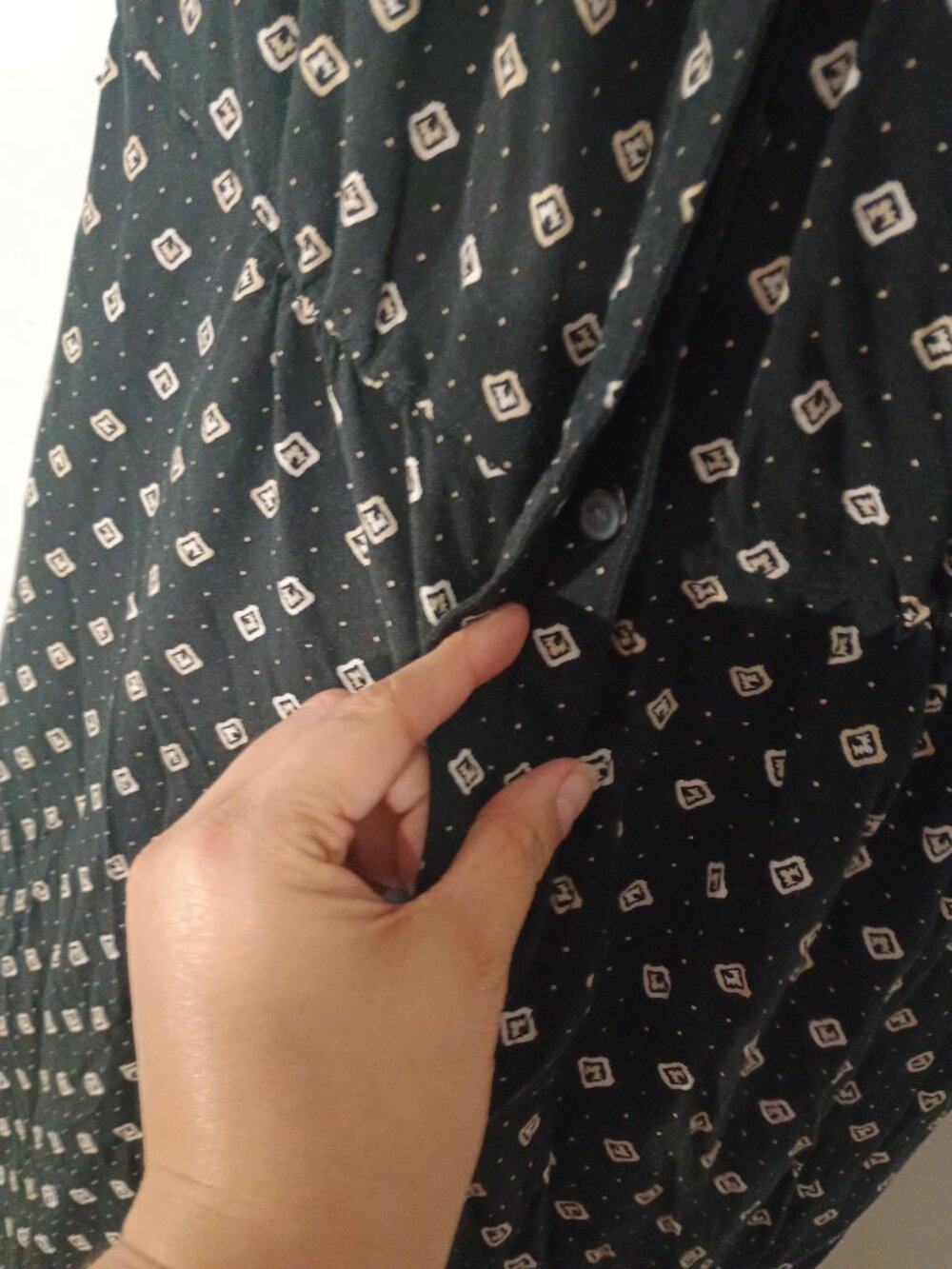 LOFT Size 10 Black Geometric Print Rayon V-Neck Short Sleeve Maxi Dress - Picture 7 of 8